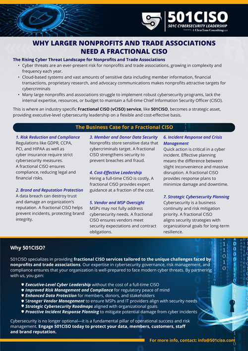 You are currently viewing Why Larger Nonprofits And Trade Associations Need A Fractional Ciso