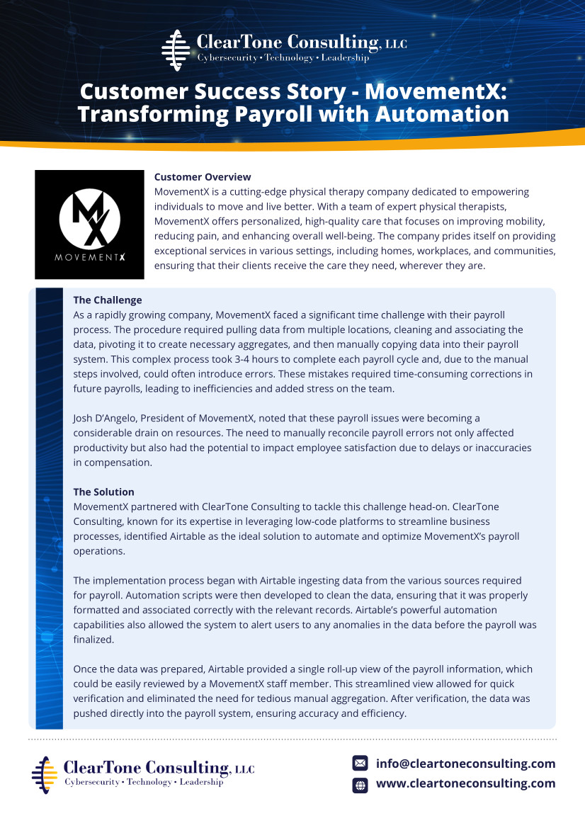 You are currently viewing Customer Success Story – Movementx: Transforming Payroll With Automation