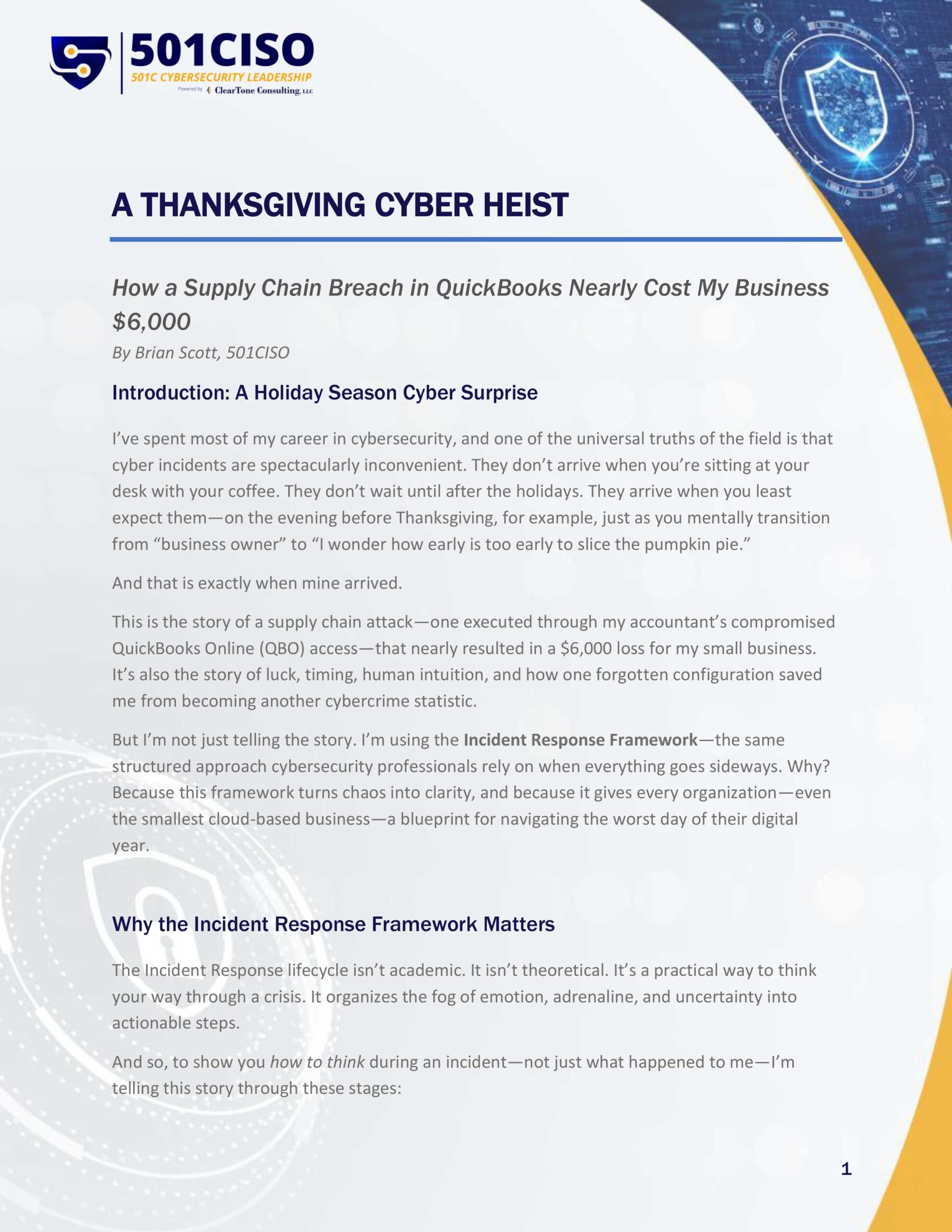 You are currently viewing Quickbooks and Accountant Cyber Incident Story